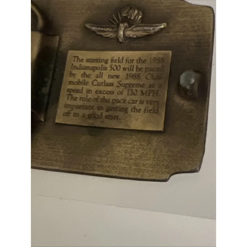 1988‎ Indianapolis 500 Oldsmobile Cutlass Supreme Pace Car Brass Belt Buckle